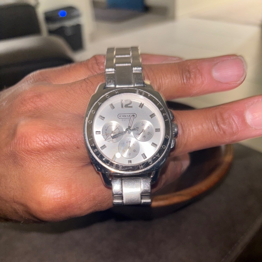 Share Coach Genuine All Stainless Steel Quartz Unisex Watch FREE SHIPPING!!